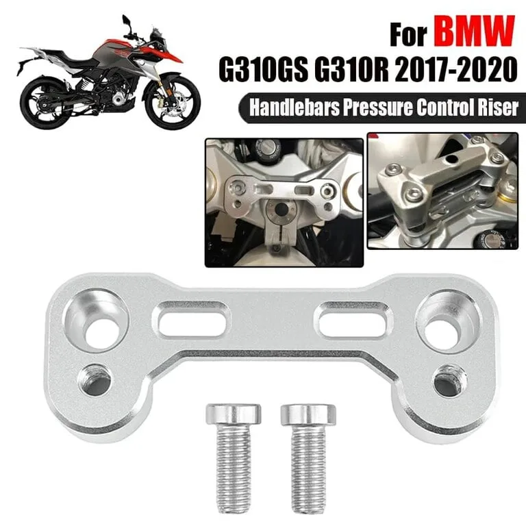 BMW ACCESSORIES INDIA G310R G310GS CNC Aluminium Handlebar Pressure Control Riser 20mm Top Cover Clamp Adapter