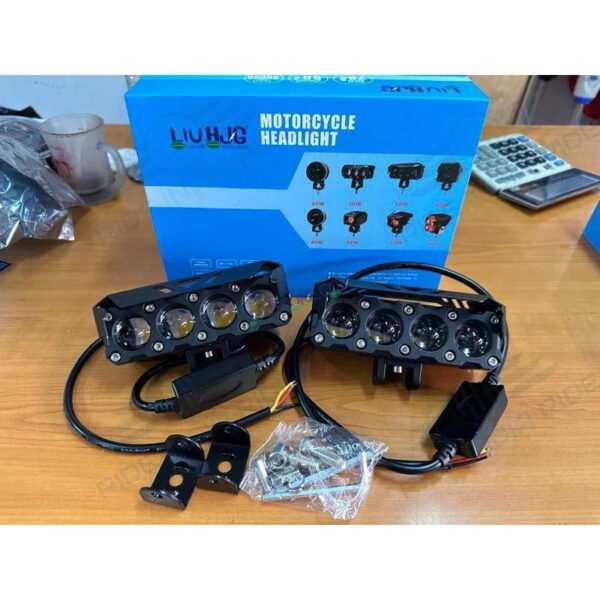 HJG Original Mega Drive 120W 4 Lens Dual Color White/Yellow LED Foglights (Set of 2) - Image 5