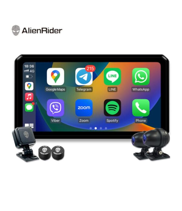 Alien Rider M2 Pro Motorcycle Dual Recording Bike Navigation System TPMS GPS With Touch Screen and Radar - Image 2