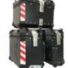 Aluminium Panniers - Set of 3 (Top box 46 Litres and Side 38 Litres Each ) Black