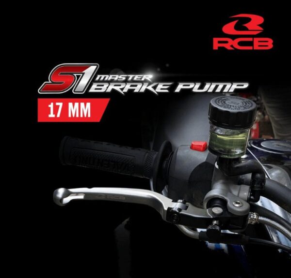 RCB S1 FORGED MASTER BRAKE PUMP MASTER CYLINDER (RH) 17MM TITANIUM 01BP014T