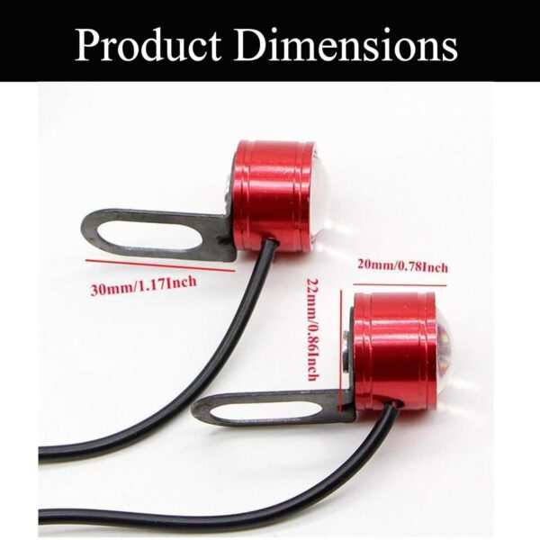 Strobe Light for Bike 12V DC Waterproof Motorcycle LED Strobe Lights Motorcycle LED Flash Warning Brake Light Lamp Compatible with Motorbikes, Scooters (1 Pair, Red/Blue) - Image 6
