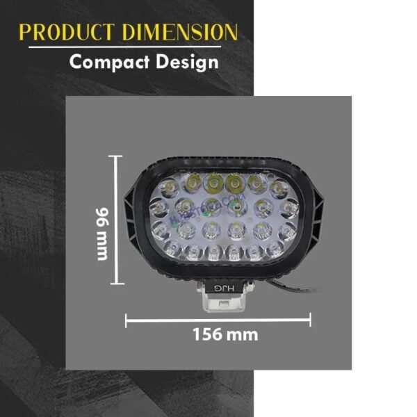 HJG Rectangular 24 LED Fog light 12V-80V 36W for Universal vehicles 1PCS - Image 5