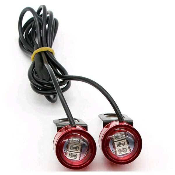 Strobe Light for Bike 12V DC Waterproof Motorcycle LED Strobe Lights Motorcycle LED Flash Warning Brake Light Lamp Compatible with Motorbikes, Scooters (1 Pair, Red/Blue) - Image 5