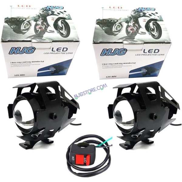 HJG U5 CREE LED Driving Fog Light in Aluminum Body with Switch for All Motorcycles, ATV and Bikes and Cars (15W, White Light, 2 PCS) - Image 2