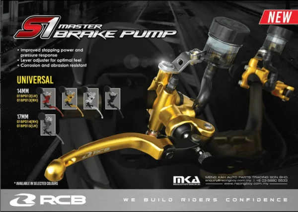 RCB S1 MASTER BRAKE PUMP RH 14MM 01BP013 - Image 6