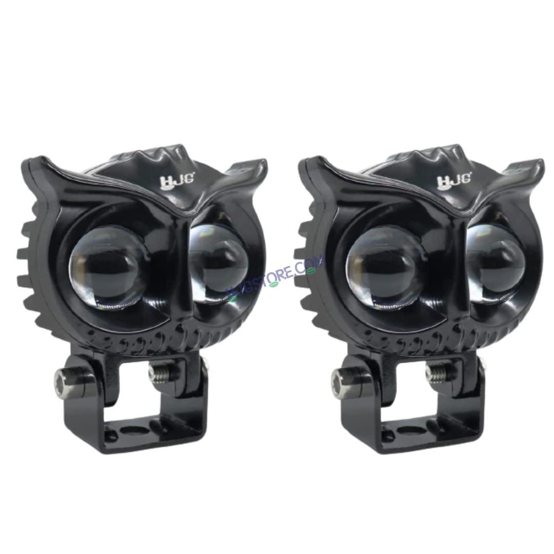 HJG New Model Owl Fog Light For Bike/Car/Thar/Jeep ( Cool White, 40W each * 2 = 80W Total ) - Pack of 2 1 HJG New Model Owl Fog Light For Bike/Car/Thar/Jeep ( Cool White, 40W each * 2 = 80W Total ) - Pack of 2