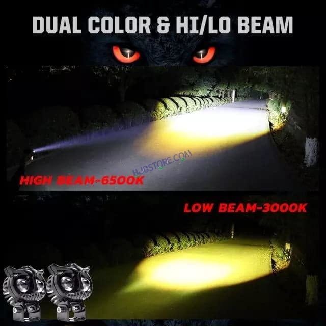 HJG New Model Owl Fog Light For Bike/Car/Thar/Jeep ( Cool White, 40W each * 2 = 80W Total ) - Pack of 2 6 HJG New Model Owl Fog Light For Bike/Car/Thar/Jeep ( Cool White, 40W each * 2 = 80W Total ) - Pack of 2 - Image 6