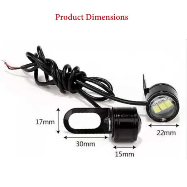 Strobe Light for Bike 12V DC Waterproof Motorcycle LED Strobe Lights Motorcycle LED Flash Warning Brake Light Lamp Compatible with Motorbikes, Scooters (1 Pair, Red/Blue) - Image 2