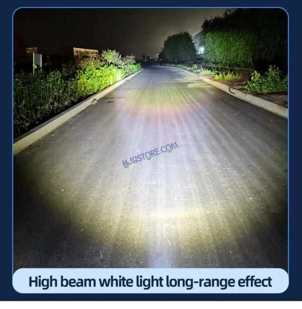 LIUHJG HJG ORIGINAL G15 Pack of 2 30W Mini Drive Spotlight Yellow/White Motorcycle Mini Driving Fog Light 7500LM High/Low Beam Motorcycle Spot Light with Red DRL, White, Yellow (Pack of 2) - Image 4