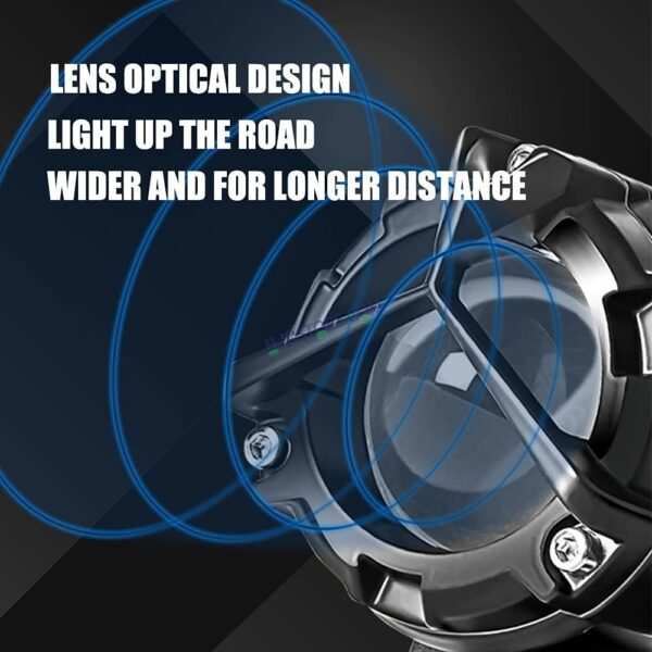 HJG Mercedes Y Lens Foglight with Wiring Harness Kit Ultra Wide Dual Intensity LED Driving Fog Lights White/Yellow (2*45W = 90W Total) Universal For All Cars & Bikes With Wiring Harness Kit - Image 7