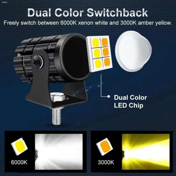 HJG Mini Spot Light Devil with Red DRL, White, Yellow Light Car Motorcycle Truck Off Road 20w Spot Fog Lights Driving Spotlight HJG Original Spot Light Fog light Devil Mini Drive, Pack of 2 - Image 8