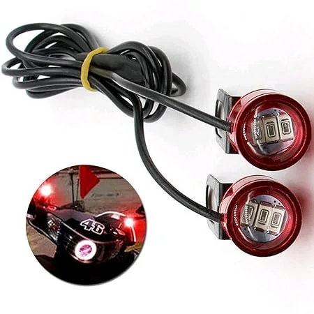 Bike LED Blinker Flash Handle Light Red Universal 1 Bike LED Blinker Flash Handle Light Red Universal