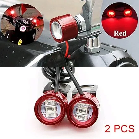 Bike LED Blinker Flash Handle Light Red Universal 4 Bike LED Blinker Flash Handle Light Red Universal - Image 4