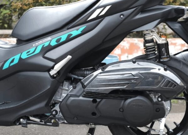 YAMAHA AEROX ACCESSORIES INDIA YAMAHA AEROX AIR FILTER COVER NEMO CLEAR / SMOKE & CARBON - Image 4