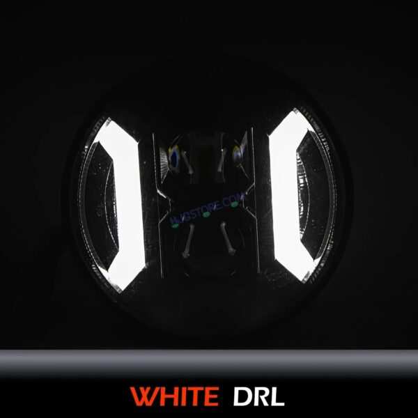HJG 7 Inch Hexagon White LED Headlight New Model Hexagon Headlight Assembly for Thar Royal Enfield | 75-120W CREE/Osram LED Chip Multi color Compatible with Royal Enfield, Jeep, Thar, Gypsy - Image 2