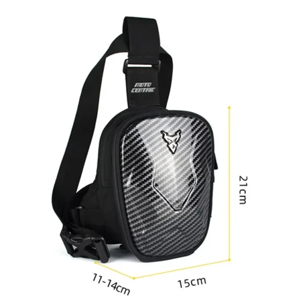 MOTO CENTRIC  Thigh Bag Waist Drop Leg Bag Expandable Fanny Pack  Carbon Fiber - Image 2