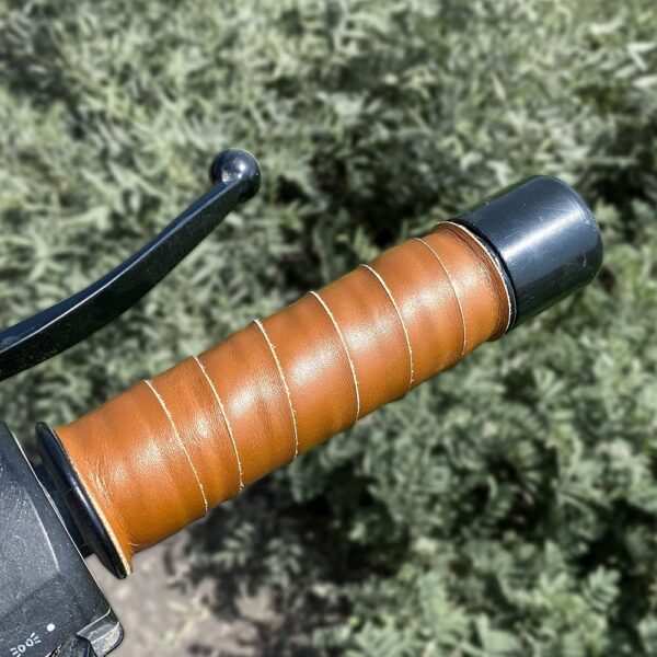 Universal Leather Handle Bar Grip Cover for Bikes Motorcycles - Image 4