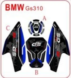 BMW ACCESSORIES INDIA G310GS ACCESSORIES 3D TANK PAD FUEL PAD SET GAS CAP FILLER PROTECTION PAD - Image 4