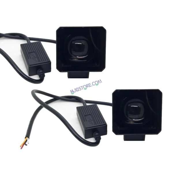 LIU HJG Original 200W Camera Lens Fog LED Square Laser HJG Fog Light with Red Devil Lens 200W Red/White (Low and High Beam) MEGA DRIVE Fog Light For Bike/Car/Thar/Jeep/SUV/Universal ( Cool White ) - Pack of 2 - Image 4