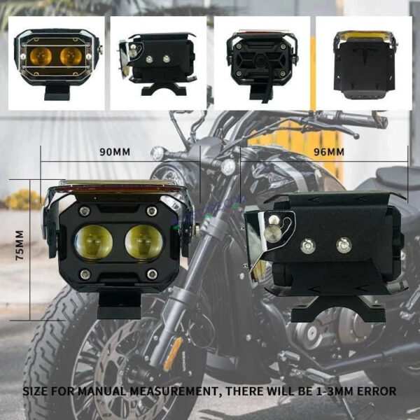 HJG Transformer Foglight 120W Foglight Foglamp White Yellow with Yellow Glass HJG Transformer Foglight HJG Car Accessories Led Headlights Mini Driving Lights Led Fog Lights For Motorcycle Lights, Set of 2 - Image 4
