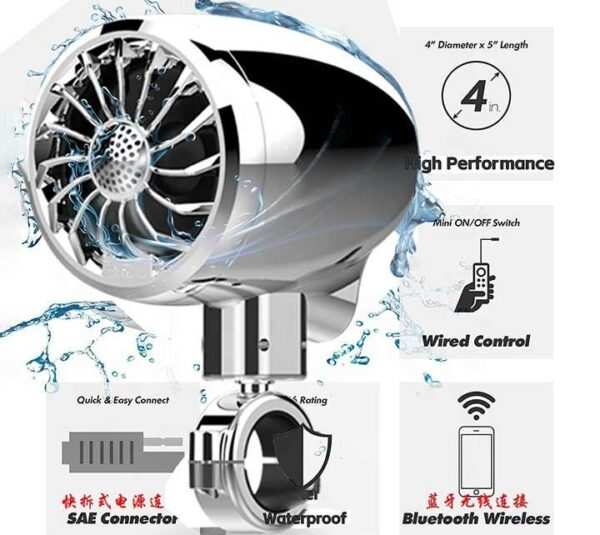 Waterproof Motorcycle Speaker Hi-Fi sound quality motorcycle audio system universal Support BT, FM - Image 5