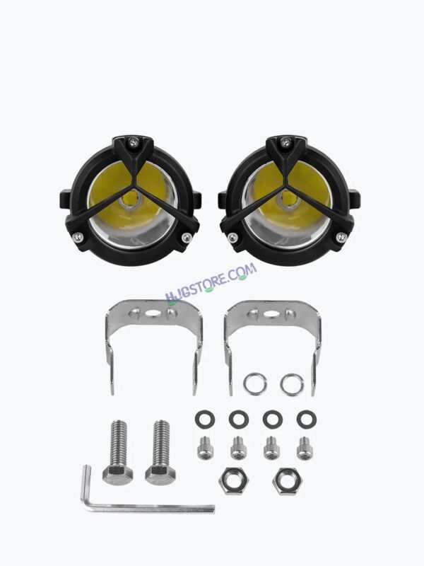HJG Mercedes Y Lens Version 1.0 CREE Foglight Ultra Wide CREE Intensity LED Driving Fog Lights White (2*45W = 90W Total) Universal For All Cars & Bikes HJG CREE Off Road Foglights Spread LIU HJG Trident 1.0 Mercedes Y Lens Version 1.0 Foglight, Pack of 2 - Image 3