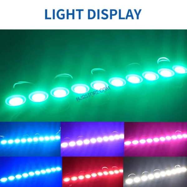 HJG Round Pink/Purple/Magenta Underglow PATCH LIGHTS (Front/Rear , Bike Body Lights) - PACK OF 4 - IP65 WATERPROOF DUSTPROOF SHOCKPROOF - Universal Decorative Light for all Vehicles LED (12V, 1.5 W)  (Universal, Pack of 4, Pink/Purple/Magenta) - Image 2