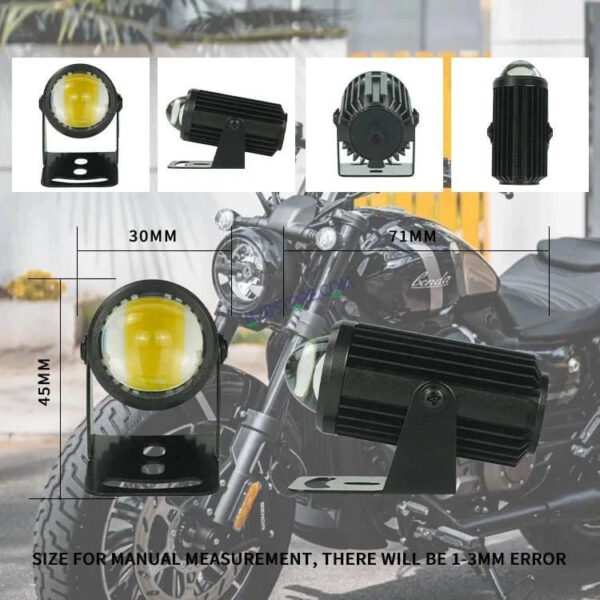 HJG Car Motorcycle Truck Off Road 40w Spot Fog Lights Driving Spotlight Amber Led Pod Light 3 Inch Strip Led Work Light, Pack of 1 - Image 4