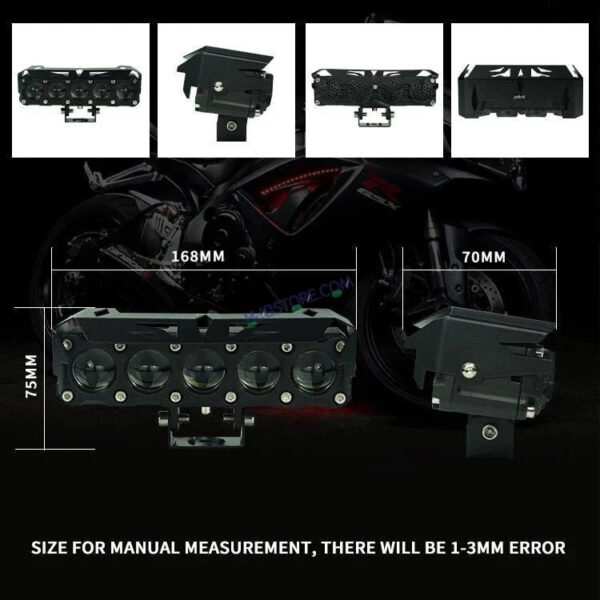 HJG Future Eyes 5 Lens 150W 5 Lens MEGA DRIVE Fog Light For Bike/Car/Thar/Jeep ( Cool White, 75W each * 2 = 150W Total ) - Pack of 2 - Image 3