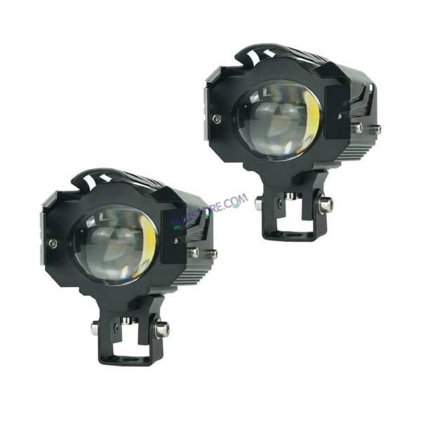 HJG New Design U Design 1194-1 120W Dual Color Mini Led Motorcycle Fog Light Head Light Headlight Led Auxiliary Spot Led Lights for Motorcycle, Car, SUV HJG Fog - Image 2