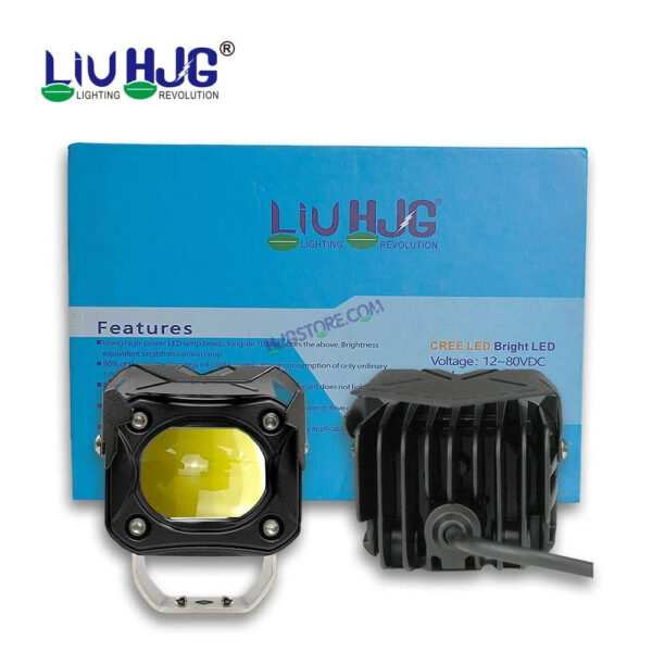HJG Original Future Eyes 1 Foglight Mega Drive 60W Dual LED Dual Color Fog Light with Red DRL 60W Spot Foglight Ultra Wide Spot Light MEGA DRIVE For Bike/Car/Thar/Jeep/SUV/Universal (Red, Cool White, Yellow), Pack of 2 LIU HJG Future Eyes 1 Foglight - Image 4