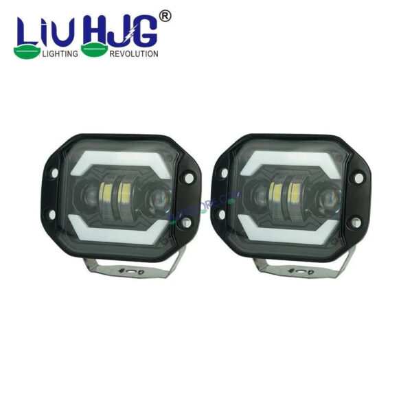 HJG New Model Lens 120W Foglight Foglamp HJG Car Accessories Led Headlights Mini Driving Lights Led Fog Lights For Motorcycle Lights, Set of 2 - Image 4