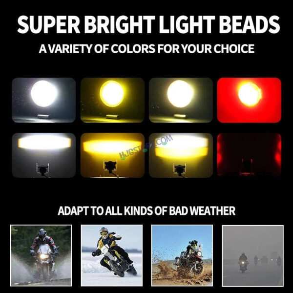 HJG Devil Fly Foglight 80W with Red DRL Mini Fly Foglight Light Red Devil Eye Light Multiple Connecting Red Yellow White Color HJG Mini Devil Fly Foglight, Pack of 2 New Model HJG - Image 2