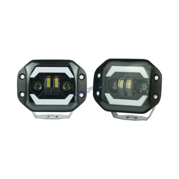 HJG New Model Lens 120W Foglight Foglamp HJG Car Accessories Led Headlights Mini Driving Lights Led Fog Lights For Motorcycle Lights, Set of 2