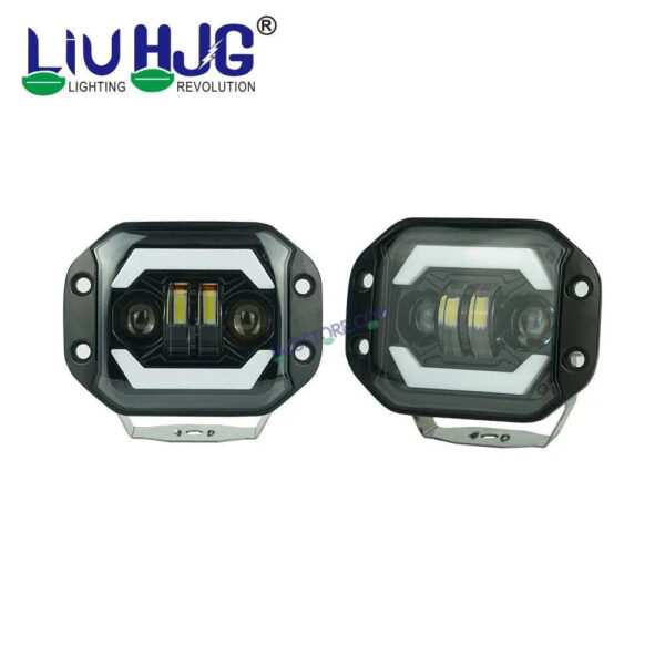 HJG New Model Lens 120W Foglight Foglamp HJG Car Accessories Led Headlights Mini Driving Lights Led Fog Lights For Motorcycle Lights, Set of 2 - Image 2