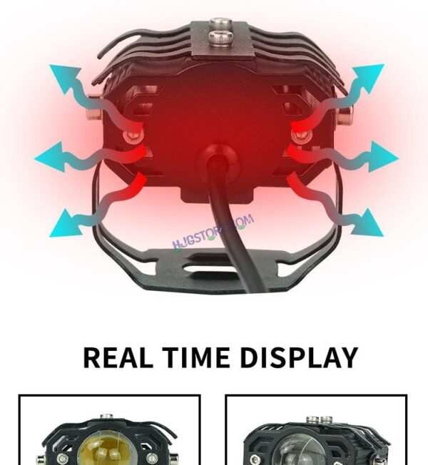 HJG S34 Single Pc Foglight Foglamp Car LED Work Light Driving Lamp Headlights Auxiliary Light for Motorcycle Accessories Fog Light Motorcycle Spotlight, Set of 1 - Image 4
