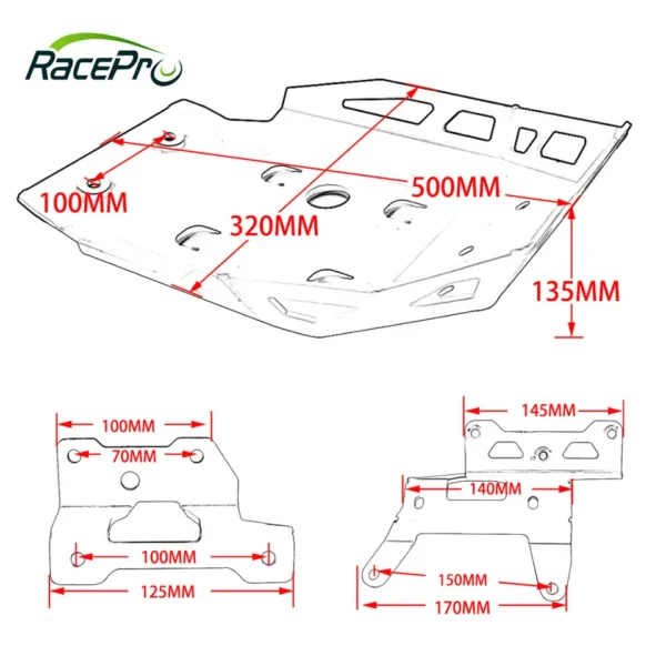 Aluminum Lower Chassis Engine Guard Bottom Skid Plate Motorcycle For BMW F750GS Adventure F850GS ADV Bmw 850 - Image 3