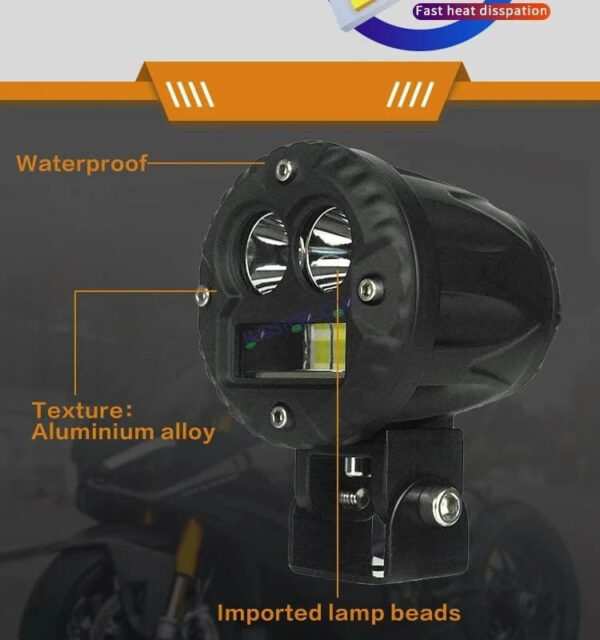 HJG LED Foglight Alien Motorcycle Light 40w Auxiliary Led Spotlights Mini Fog/driving Lights For Motorcycle White/yellow Motorbike Led Lights, Set of 2 - Image 4