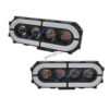 HJG Future 4 Lens with Animated RGB DRL 120W 4 Lens MEGA DRIVE Fog Light For Bike/Car/Thar/Jeep ( Cool White, 60W each * 2 = 120W Total ) - Pack of 2 Future Eyes 4 Lens with RGB Multi DRL