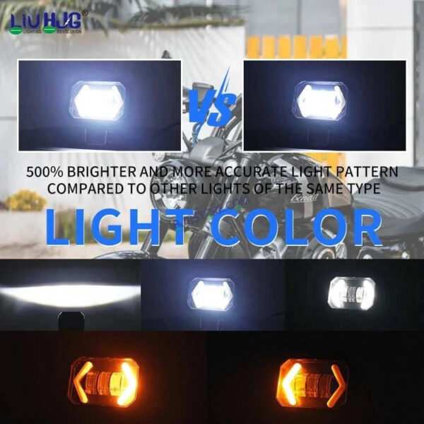 HJG Arrow DRL Square Original Foglight 120W 4 Lens Dual Color White/Yellow LED Foglights (Set of 2) (Copy) - Image 6