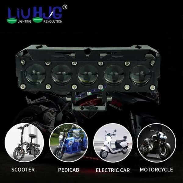 HJG Future Eyes 5 Lens 150W 5 Lens MEGA DRIVE Fog Light For Bike/Car/Thar/Jeep ( Cool White, 75W each * 2 = 150W Total ) - Pack of 2 - Image 2