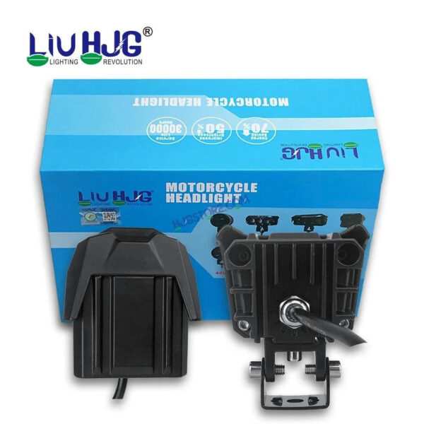 HJG New Model 150W Foglight Projector Lens with Devil Red DRL Future Eyes 150W MEGA DRIVE Fog Light For Bike/Car/Thar/Jeep ( Cool White, 75W each * 2 = 150W Total ) - Pack of 2 - Image 7