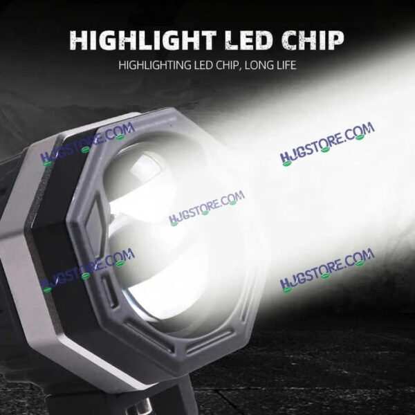 LIUHJG HJG HJG 125 Original Fog Light Hexagon HJG 125 Dual Lens 120W Foglight New Model with Power Adaptor Foglight Ultra Wide Dual Intensity LED Driving Fog Lights White/Yellow (2*60W = 120W Total) Universal For All Cars & Bikes - Image 6