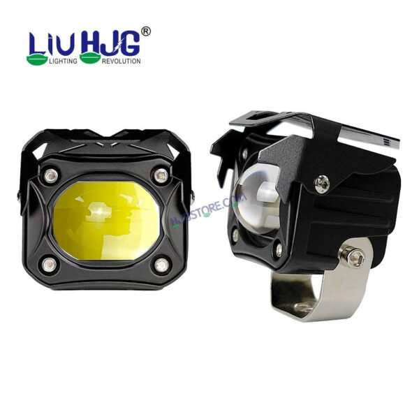 HJG Original Future Eyes 1 Foglight Mega Drive 60W Dual LED Dual Color Fog Light with Red DRL 60W Spot Foglight Ultra Wide Spot Light MEGA DRIVE For Bike/Car/Thar/Jeep/SUV/Universal (Red, Cool White, Yellow), Pack of 2 LIU HJG Future Eyes 1 Foglight - Image 2