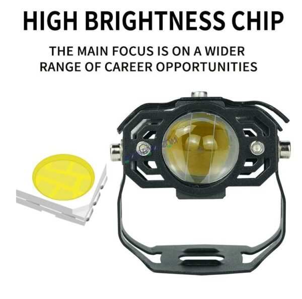HJG S34 Single Pc Foglight Foglamp Car LED Work Light Driving Lamp Headlights Auxiliary Light for Motorcycle Accessories Fog Light Motorcycle Spotlight, Set of 1 - Image 3