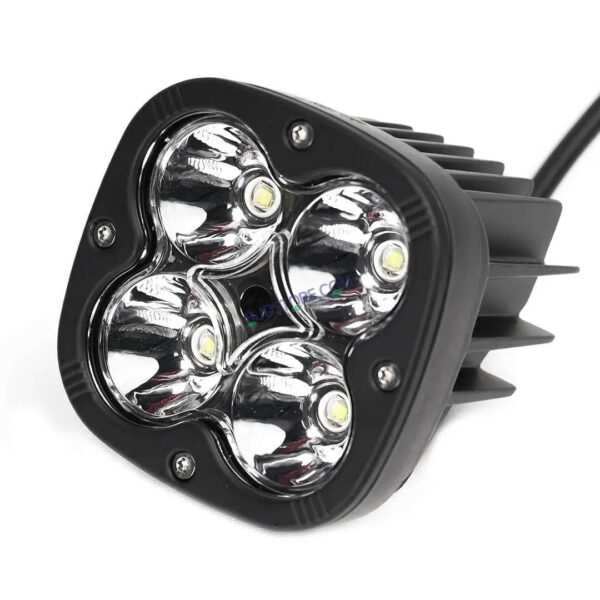 HJG Original 4 LED CREE 60W Fog Light Auxiliary Light For All Motorcycles With Yellow Filter Cap (2 Pcs) - Image 2
