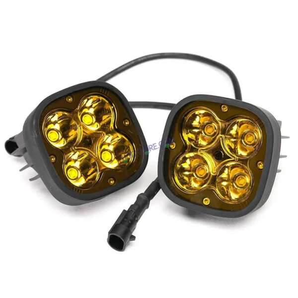 HJG Original 4 LED CREE 60W Fog Light Auxiliary Light For All Motorcycles With Yellow Filter Cap (2 Pcs) - Image 13