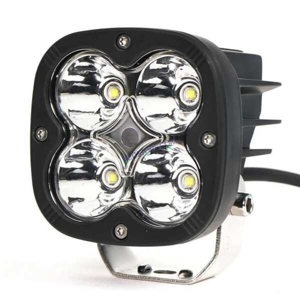 HJG Original 4 LED CREE 60W Fog Light Auxiliary Light For All Motorcycles With Yellow Filter Cap (2 Pcs) - Image 11