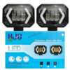 HJG Arrow DRL Square Original Foglight 120W 4 Lens Dual Color White/Yellow LED Foglights (Set of 2)